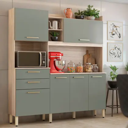 Imagem do produto Cozinha Demobile Kit 6p 2g Select Avena/Menta
