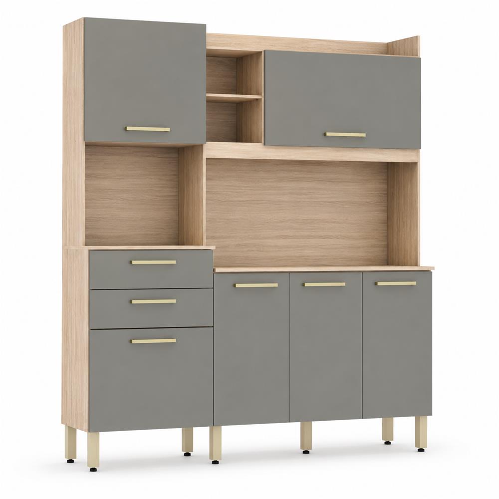 Cozinha Demobile Kit 6p 2g Select Avena/Menta