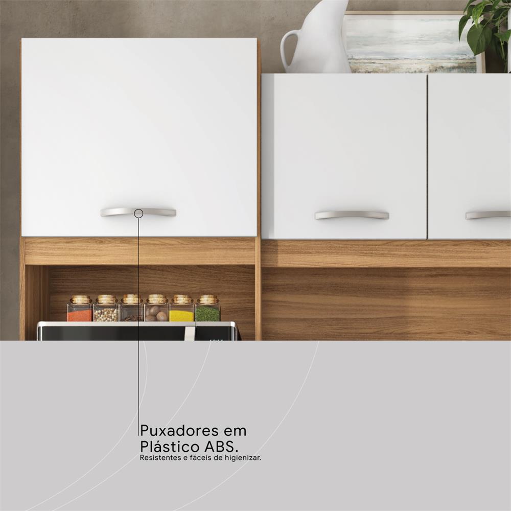 Imagem do produto Cozinha Demobile Kit 6 Portas 2 Gavetas Harmonia Amendola/Branco
