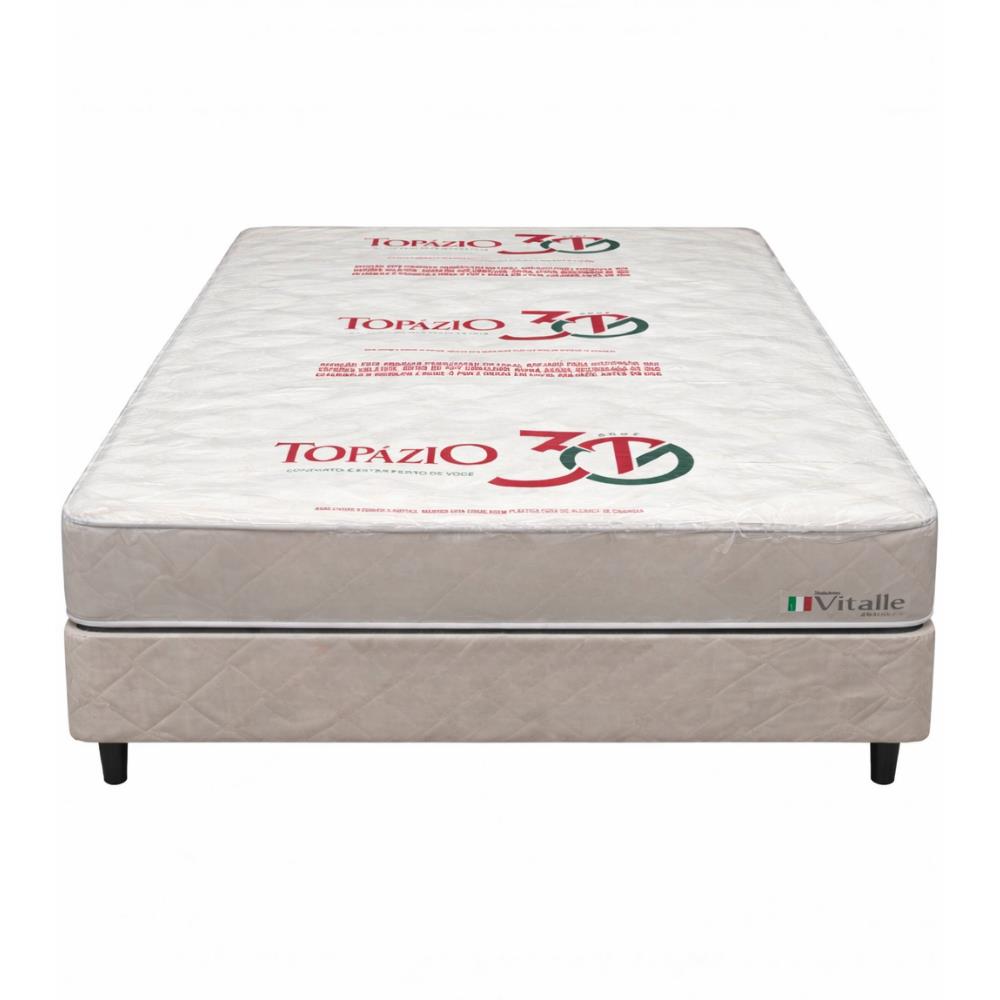Colch Topazio Box Conj. Vitalle 138x188x56 Molas Ensacadas
