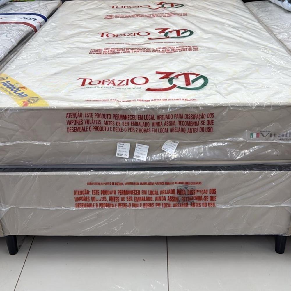 Imagem do produto Colch Topazio Box Conj. Vitalle 138x188x56 Molas Ensacadas