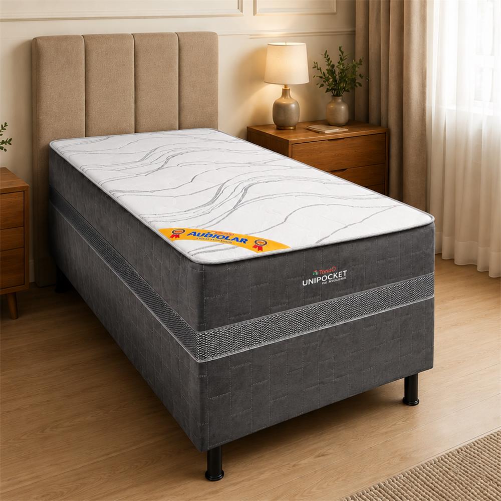 Imagem do produto Colchão Box Solteiro Topazio Unipocket 88 x 188 x 59 cm com Molas Ensacadas