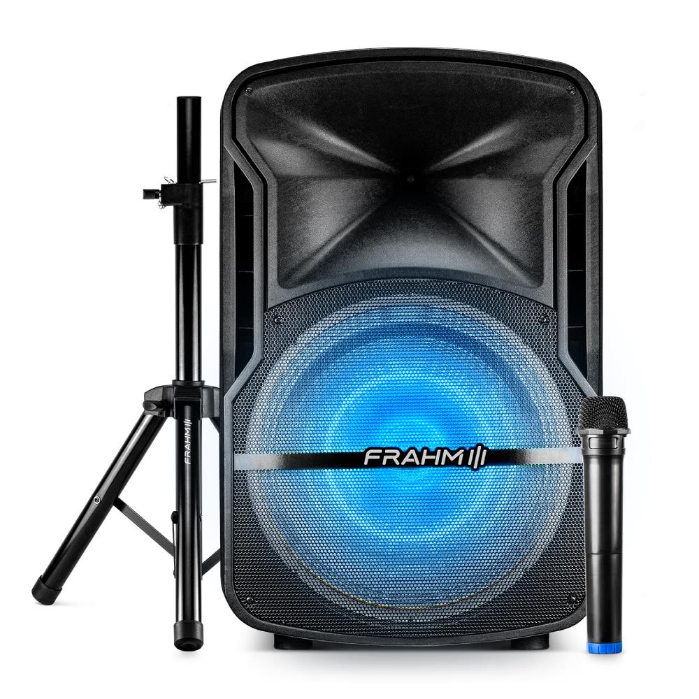 Caixa de Som Frahm CMF670 670W RMS com Tripe e Microfone
