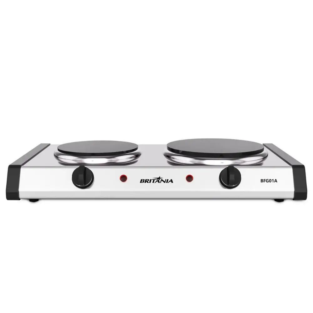 Fogao Eletrico Britania BFG01A 2 Bocas 2500W Inox 220V