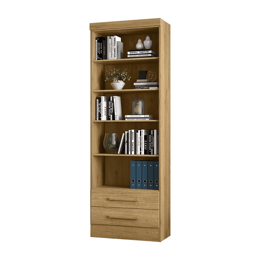 Livreiro Qmovi 2 Gavetas Freijo Toque 3420.94