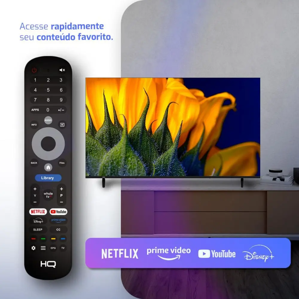 Imagem do produto Smart TV HQ QLED 55 4K UHD HQQLED55SM