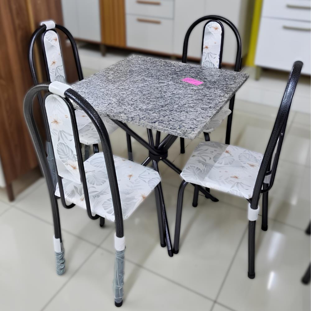 Imagem do produto Mesa Tubular Ires 70x70 com 4 Cadeiras