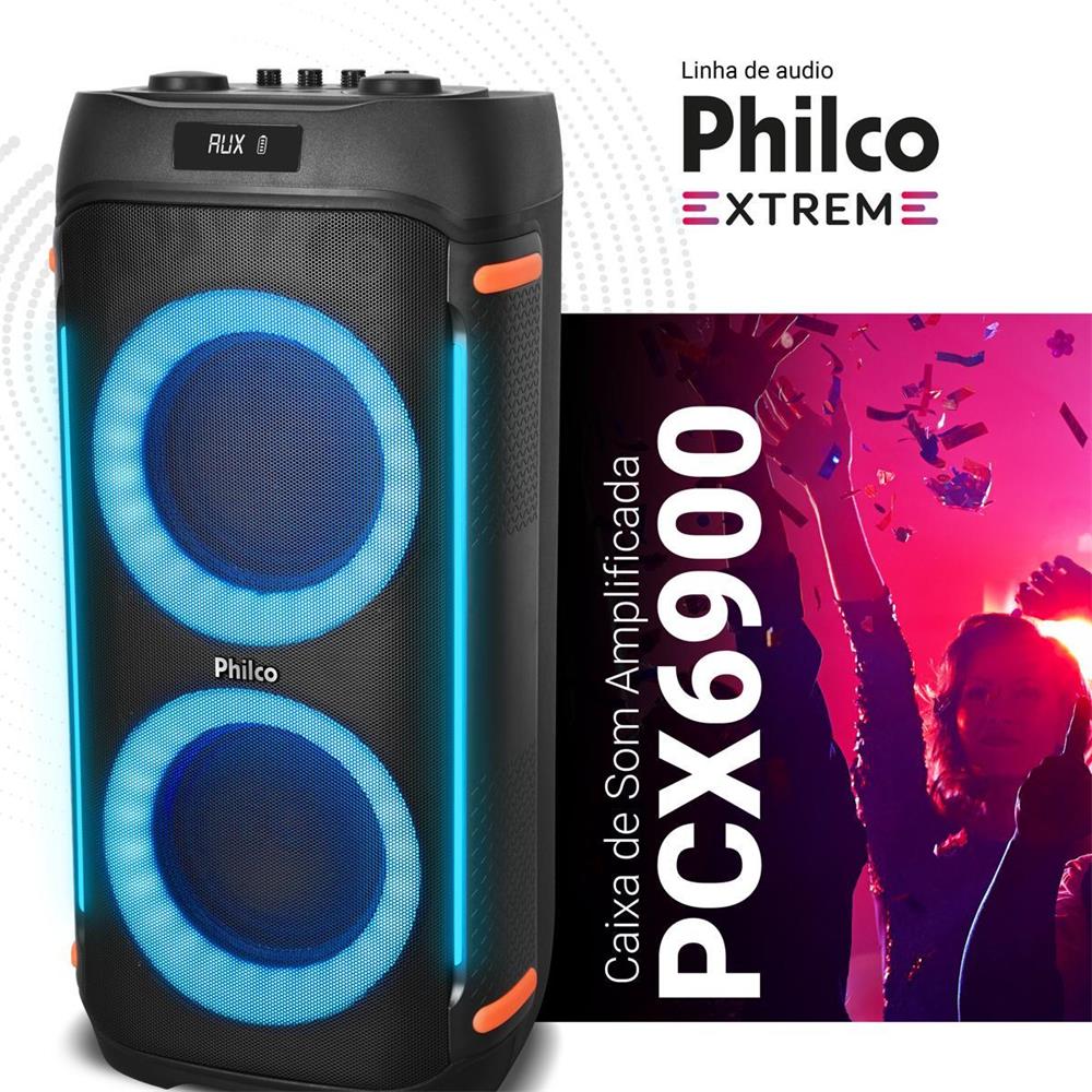 Imagem do produto Caixa de Som Amplificada Philco PCX6900 1200W com 2 Microfones