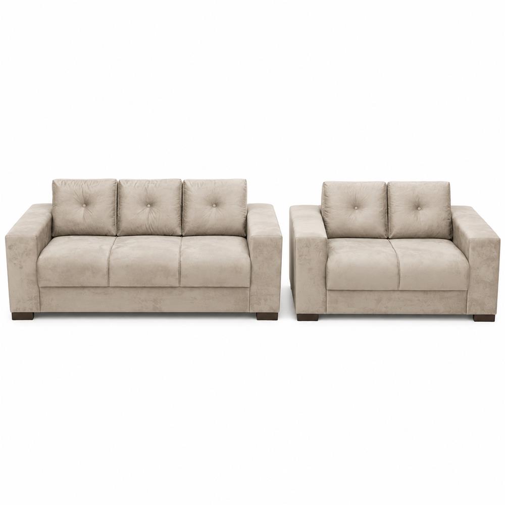 Sofa Titanium Belem 3 e 2 Lugares Bege