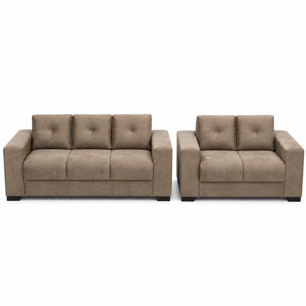 Sofa Titanium Belém 3 e 2 Lugares Castor Marrom Claro