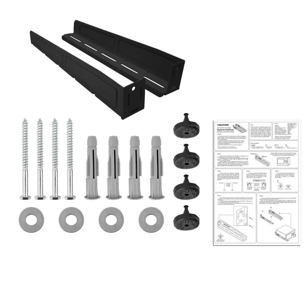 Imagem do produto Suporte Aquário Multiuso em Aço Preto SMU-3630P