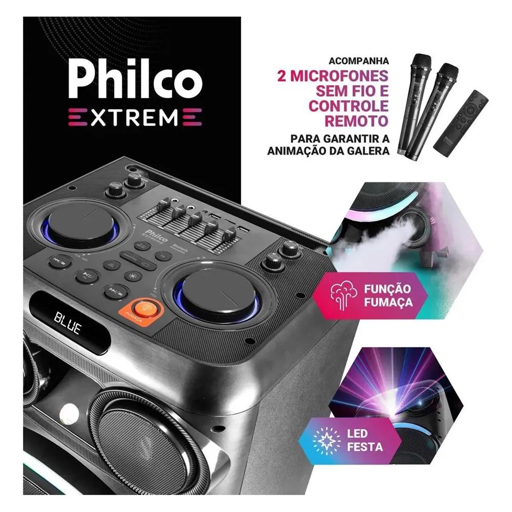Imagem do produto aixa de Som Amplificada Philco Extreme PCX29000 2900W Bluetooth com 2 Microfones
