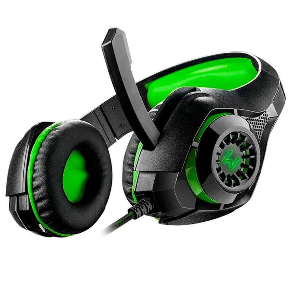 Imagem do produto Fone de Ouvido Multilaser Ph299 Verde Led Gamer Headset Warrior
