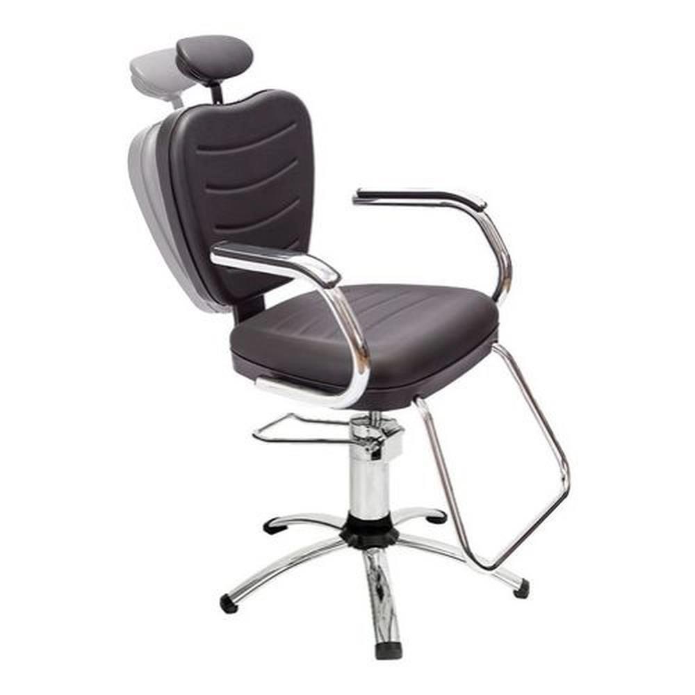 Poltrona Dompel Cabeleireiro Preta RPA 3760 Top Reclinavel