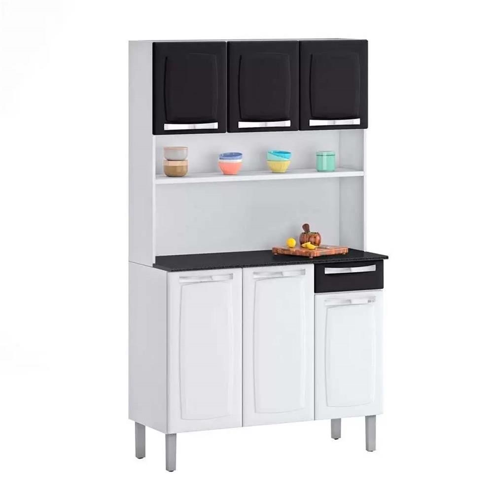 Imagem do produto Armário de Cozinha Itatiaia Rose I3G1-105 Branco/Preto