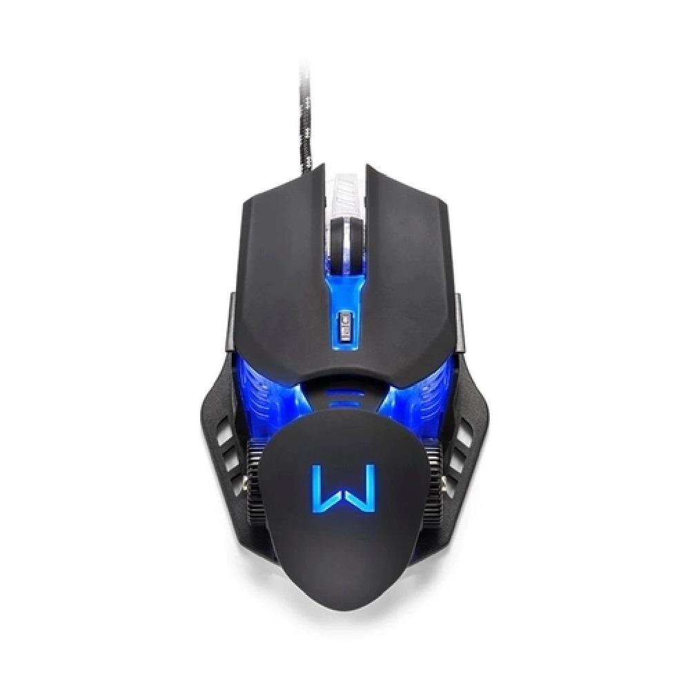 Mouse Gamer Multilaser Mo267 Preto Warrior Ambidestro