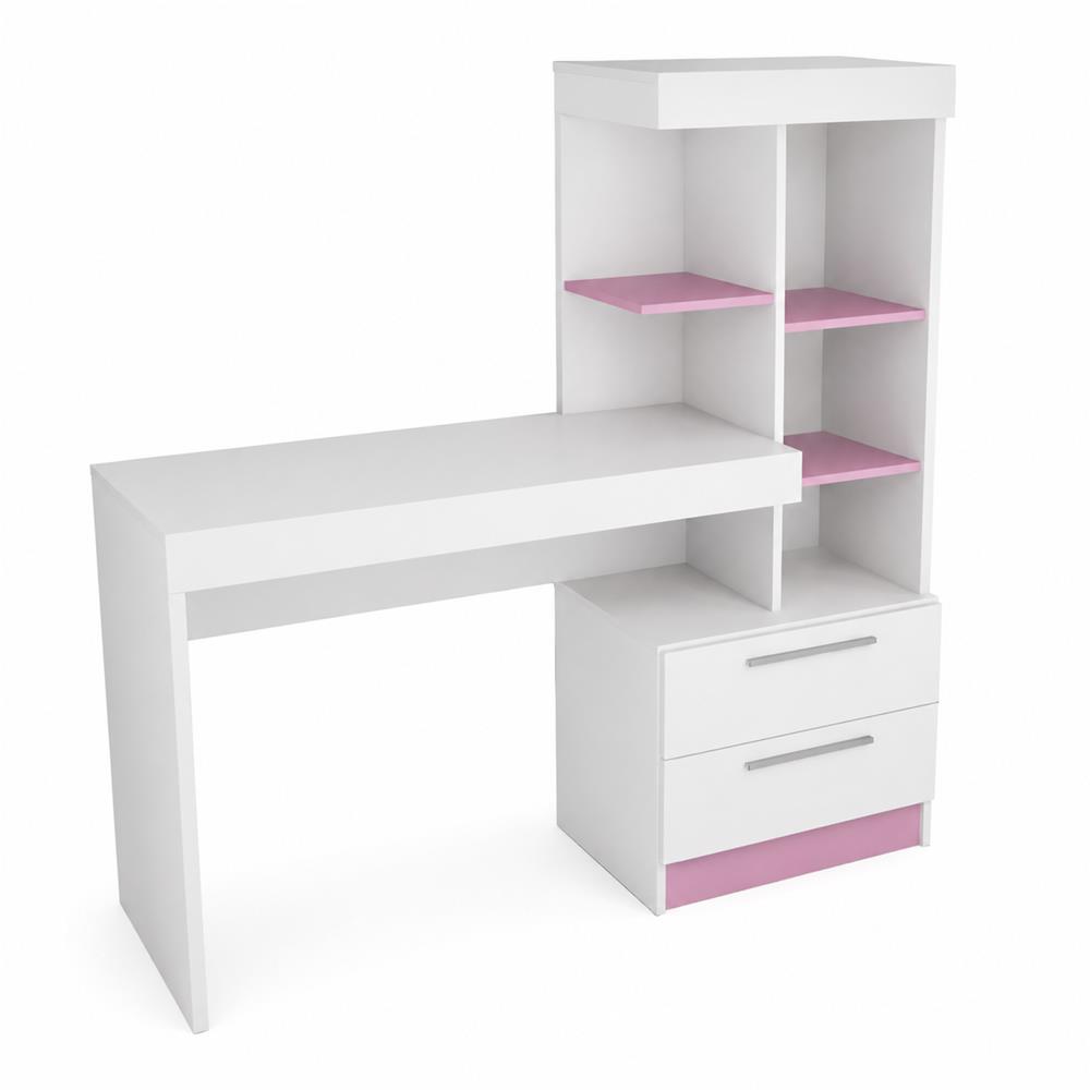 Mesa Notavel Office Nt2010 Ref.129 Bco New/rosa 143x37