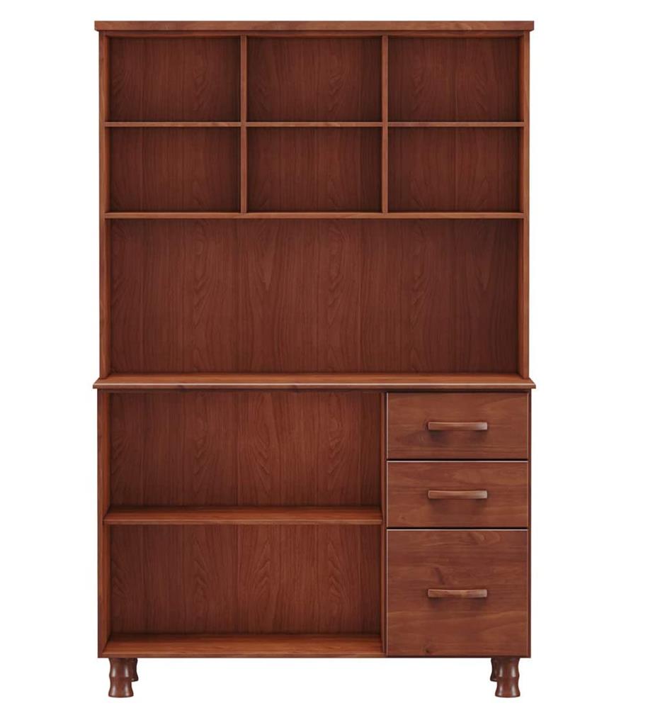 Imagem do produto Armario Cristaleira Finestra 4 Portas 3 Gavetas Bronze Imbuia