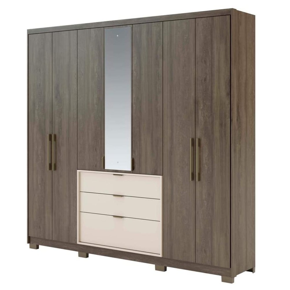 Guarda-roupa Carraro Urban 7pts 1108 C/esp Leg Can/off