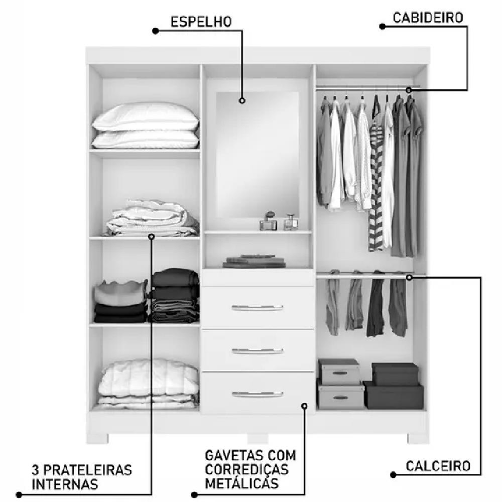 Imagem do produto Guarda-roupa Notavel Nt 5015 241 Freijo Trend/off White