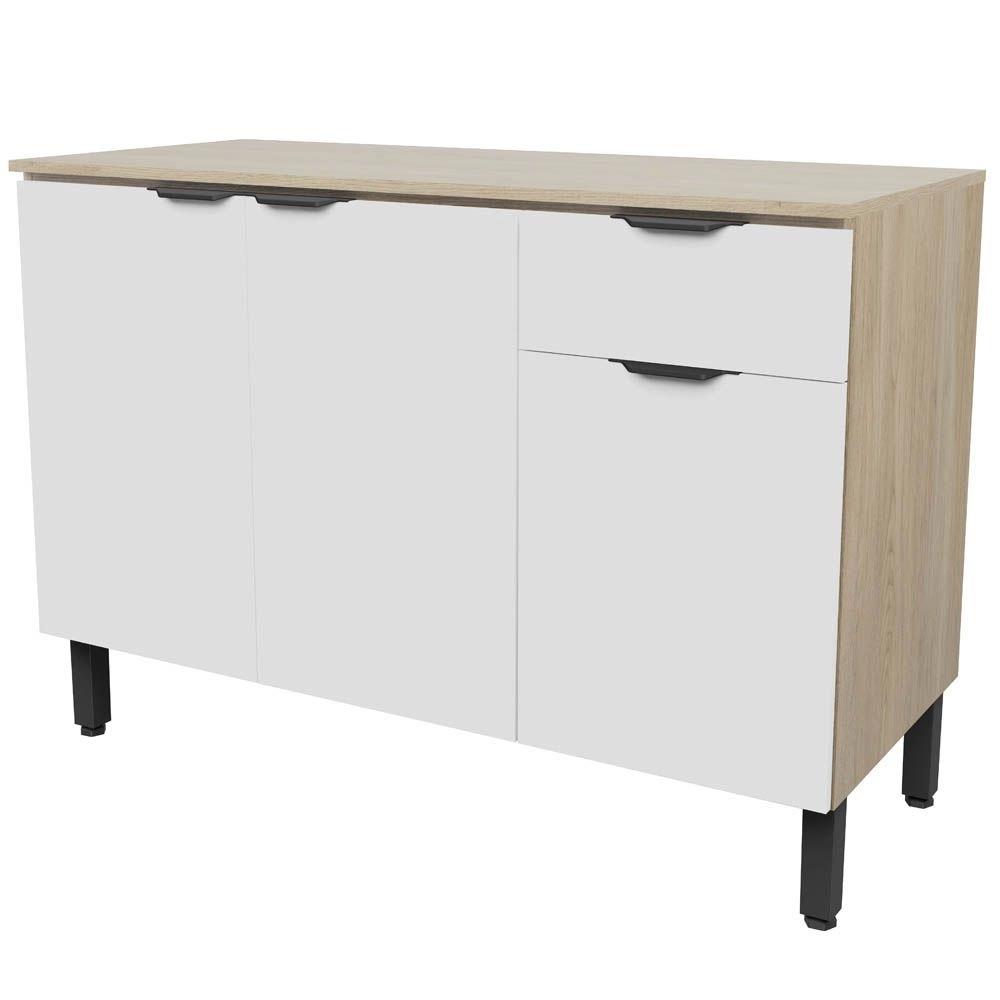 Balcao Telasul Anis 1200mm C/tam 3pt 1gv Aveiro/branco