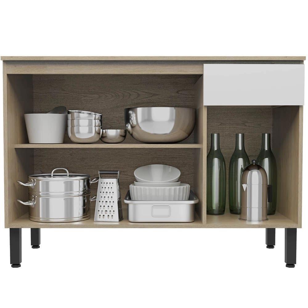 Imagem do produto Balcao Telasul Anis 1200mm C/tam 3pt 1gv Aveiro/branco
