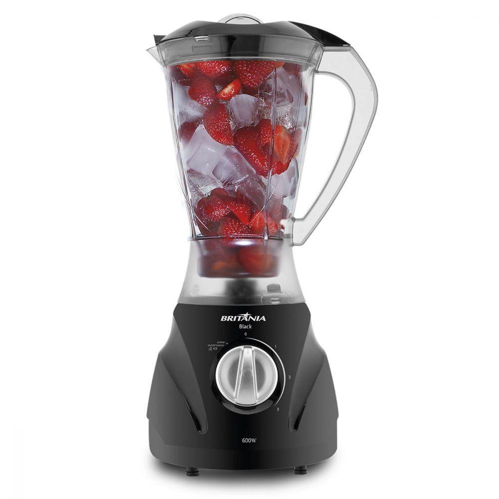 Imagem do produto Liquidificador Britania Black 600w 2,1l 4v Preto