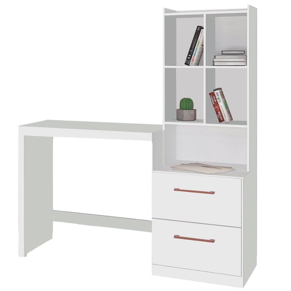 Escrivaninha Tuboarte Silvia 2g Branco/bco