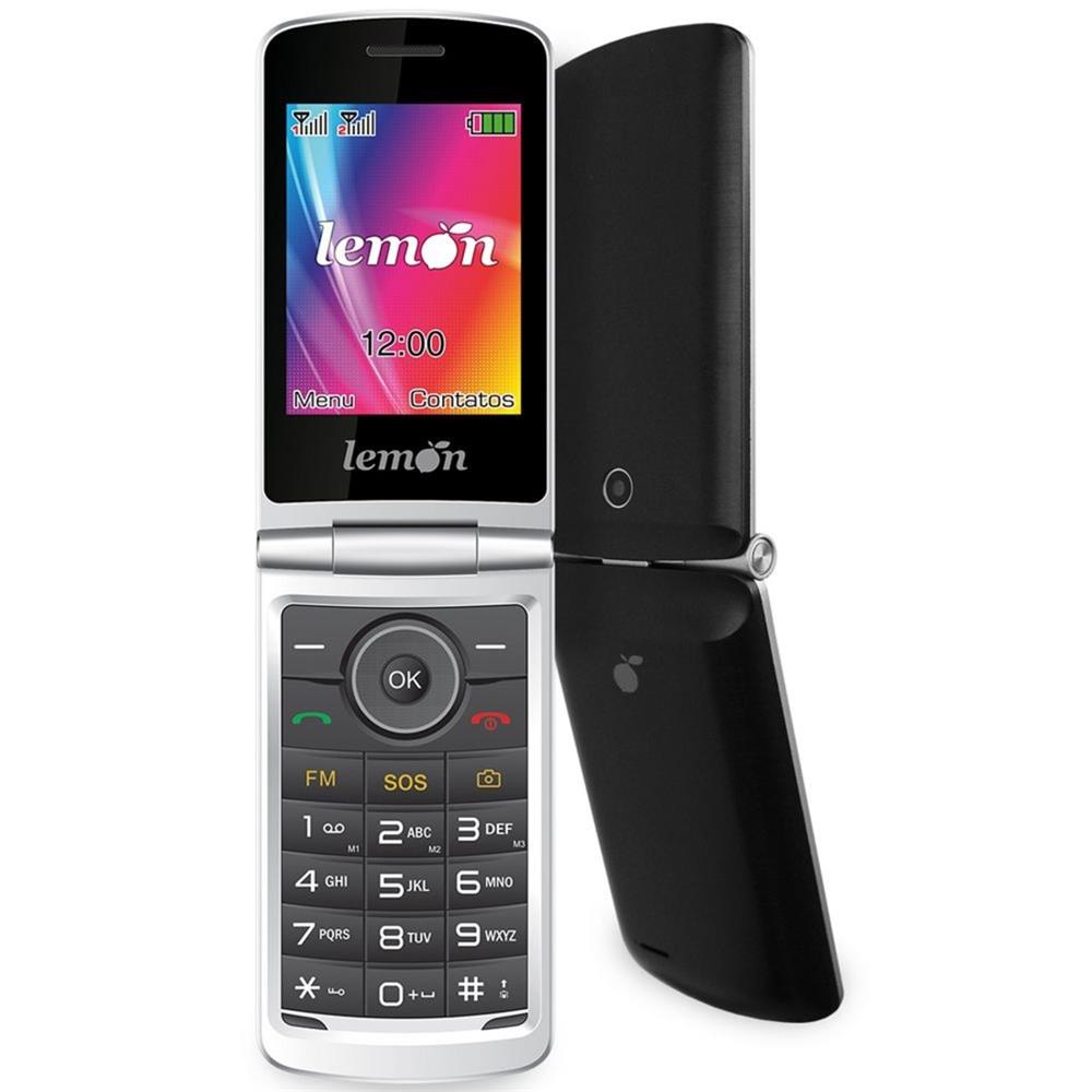 Celular Lemon Flip 2g Viva 4 Preto