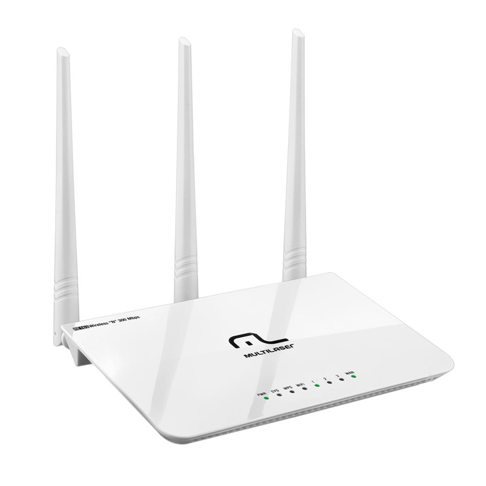 Imagem do produto Roteador Multilaser 300mbps 3 Antenas Re163 Branco