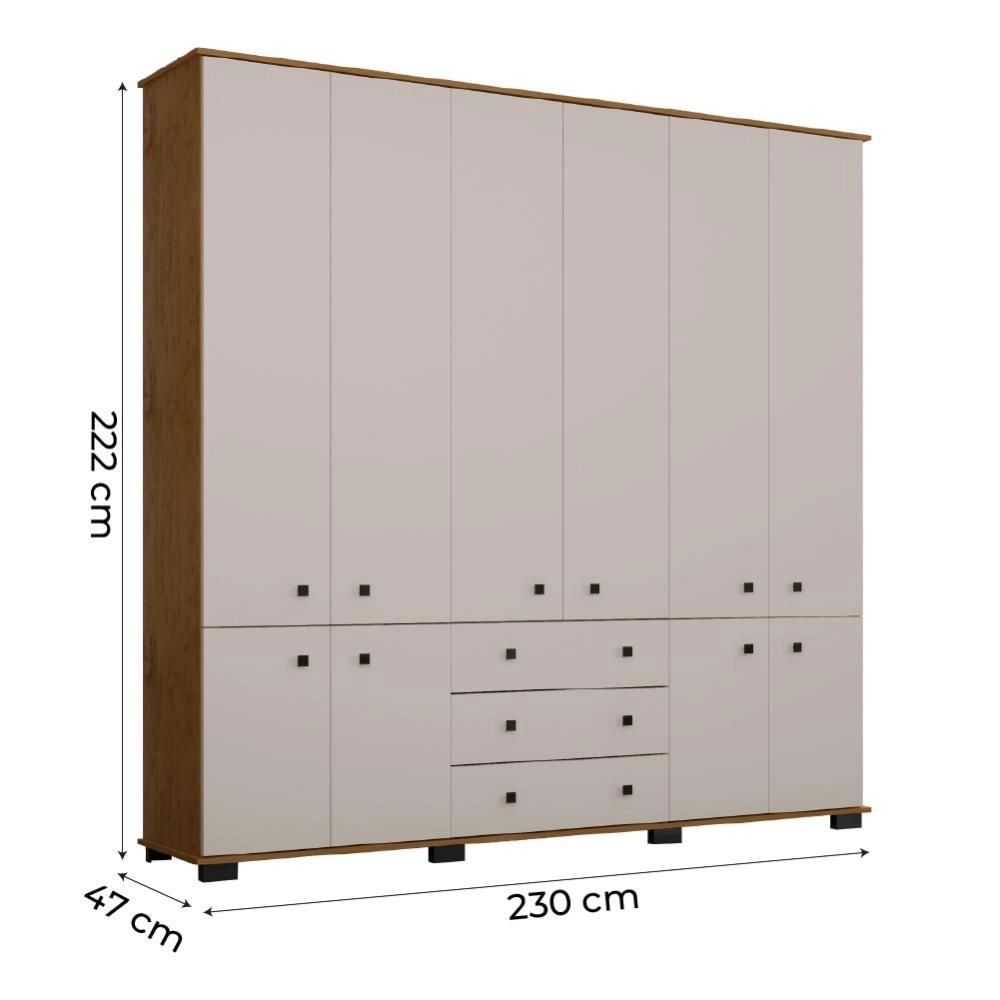 Imagem do produto Guarda-roupa Araplac Freijo/baunilha B22010
