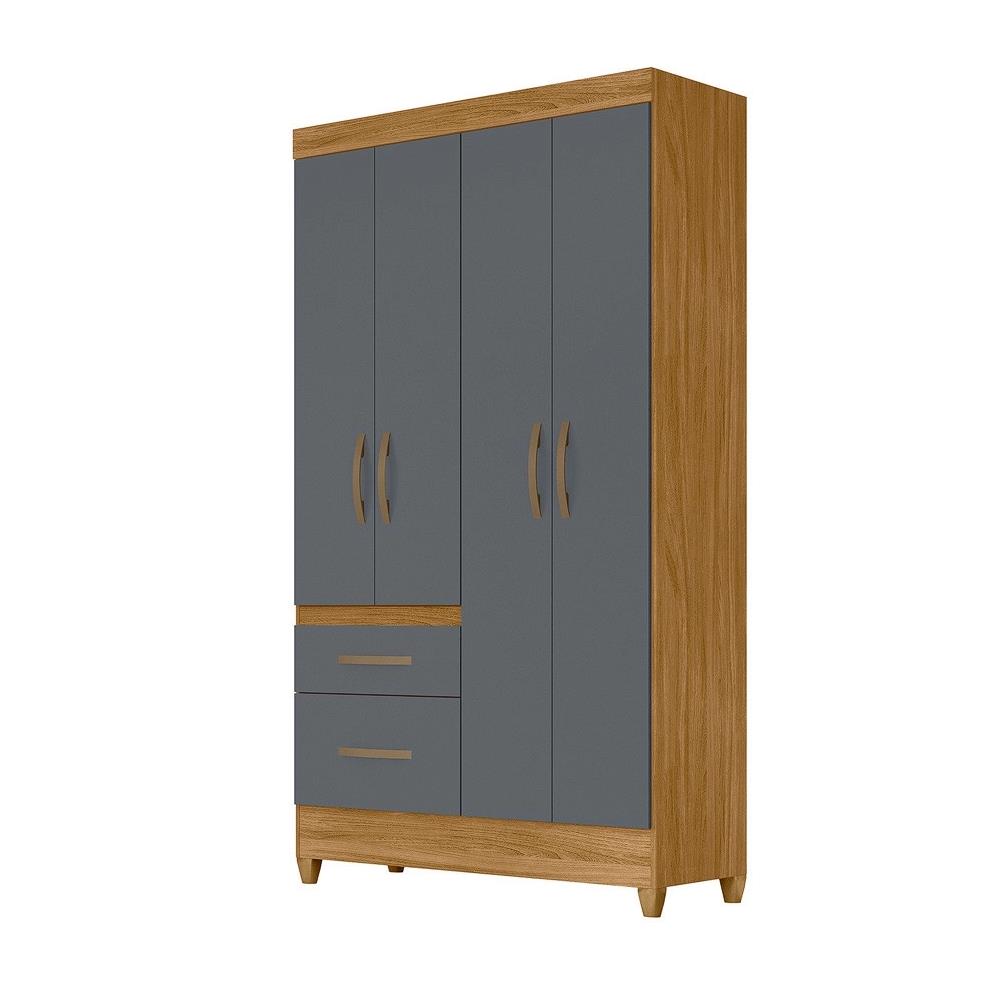 Guarda-roupa Moval Madri Freijo/cinza Esp 852031