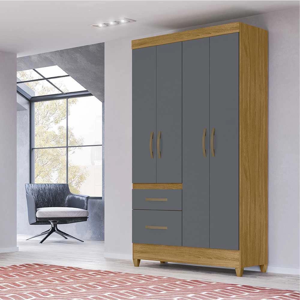 Imagem do produto Guarda-roupa Moval Madri Freijo/cinza Esp 852031