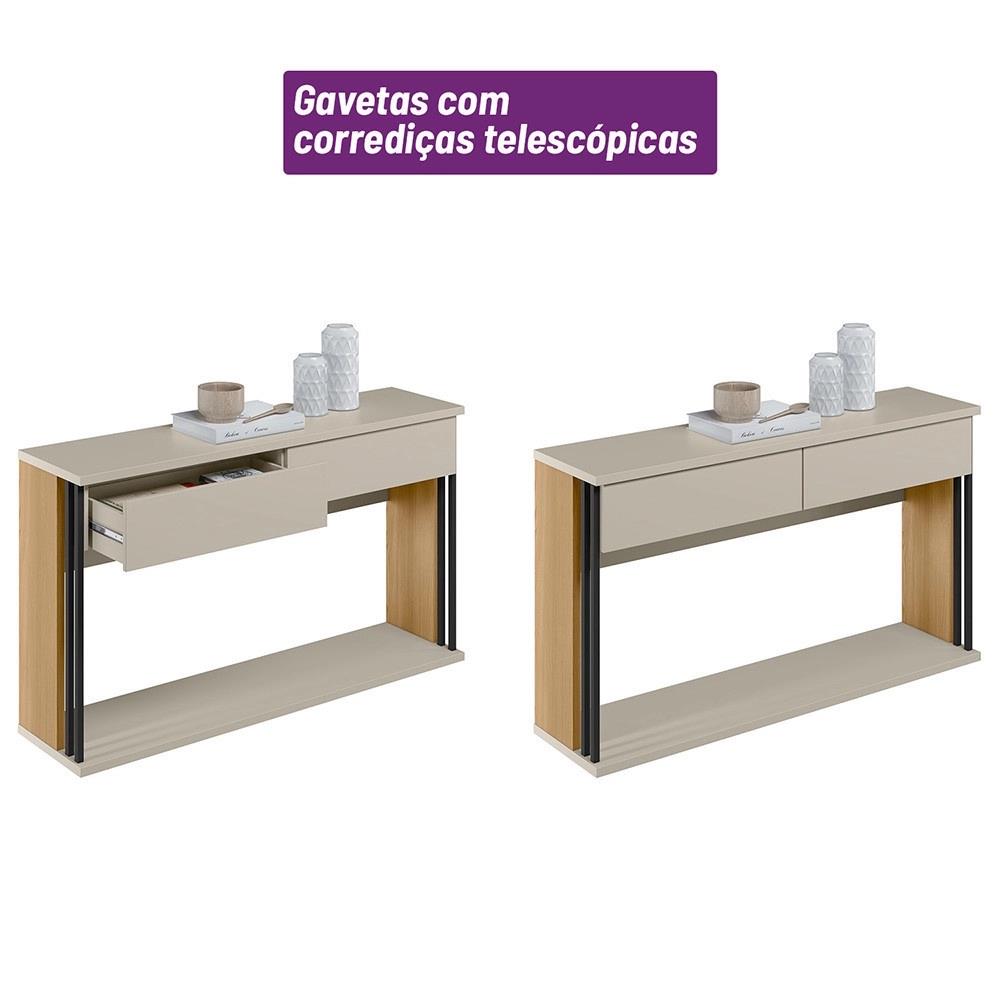 Imagem do produto Aparador Linea Brasil New Bonito Carv./off White Brilho