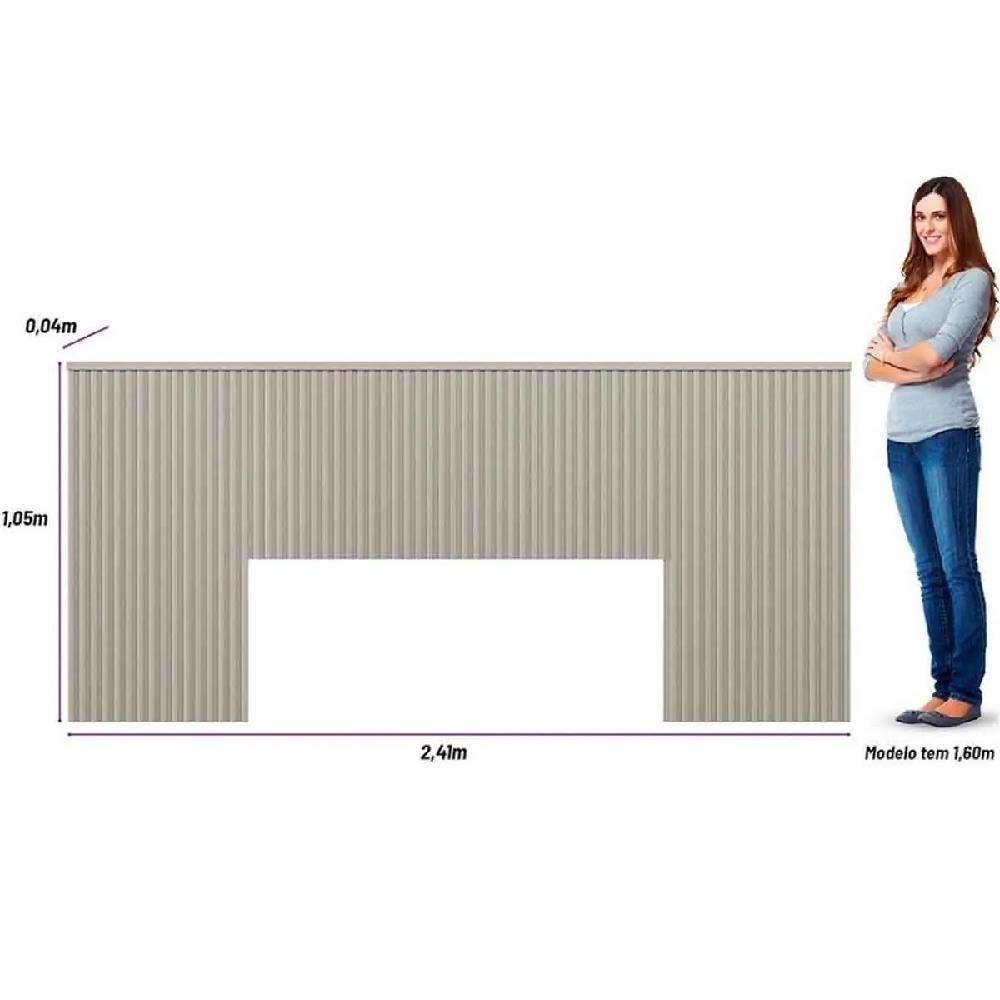 Imagem do produto Cabeceira Linea Brasil Laranj 2.4 + Par Frame Off White