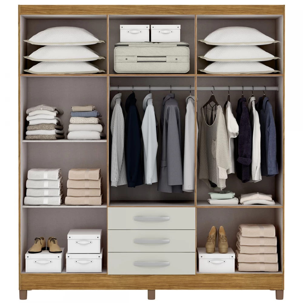 Imagem do produto Guarda-roupa 6pts Mx Visao Mov.toledo Marrocos/off White