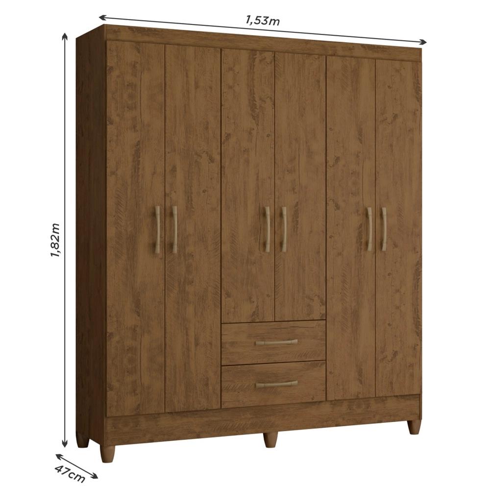 Imagem do produto Guarda-roupa Moval Panama 953331 Castanho Wood