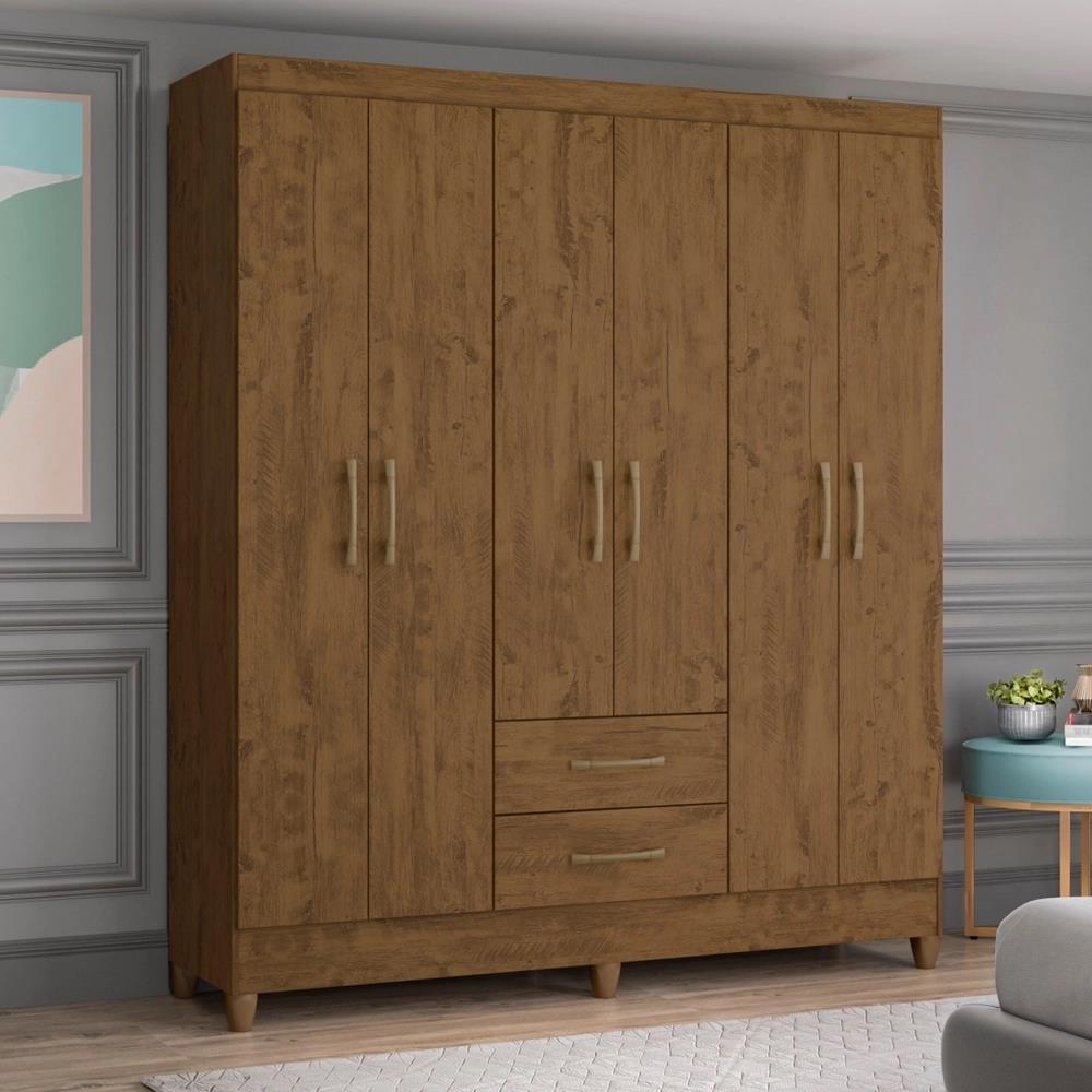 Imagem do produto Guarda-roupa Moval Panama 953331 Castanho Wood