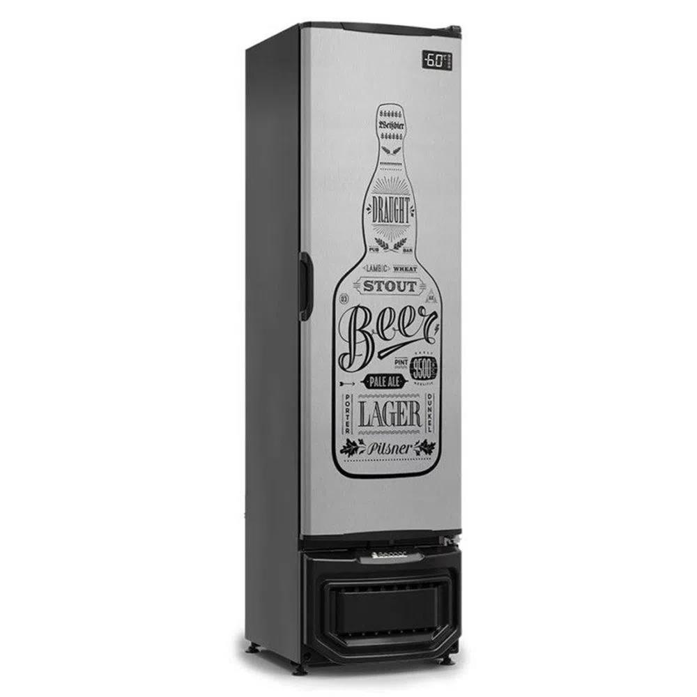 Refrigerador Gelopar Cervej.gcb-23e Vert. Gw/ti/220v 60hz 228l 60 Garr.600ml+20 Lat.350ml Porta Cega