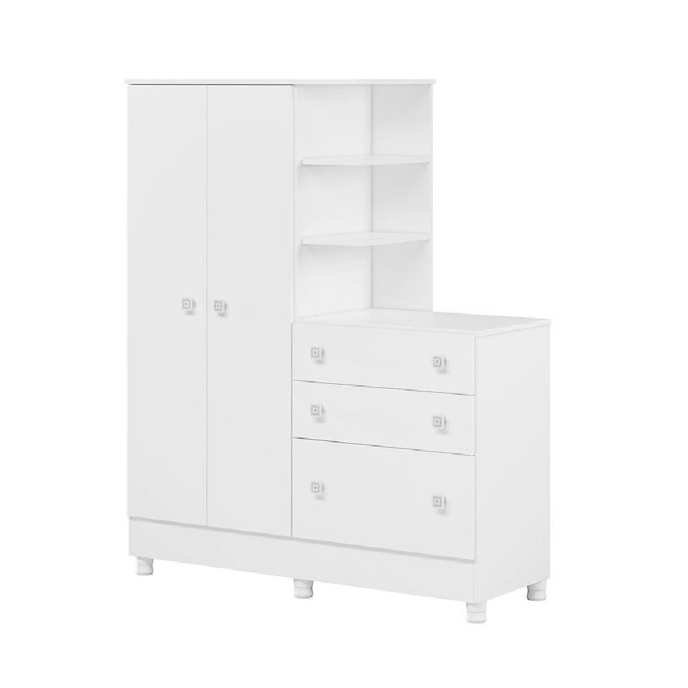 Roupeiro Qmovi Inf.c/comoda Doce Sonho - Bco/bco 4070.5