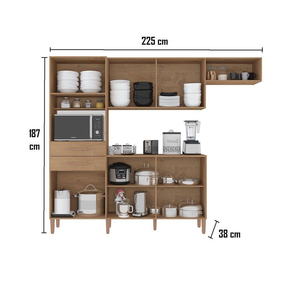 Imagem do produto Cozinha Atualle Salinas Top Canelato Rustico Natura Off White