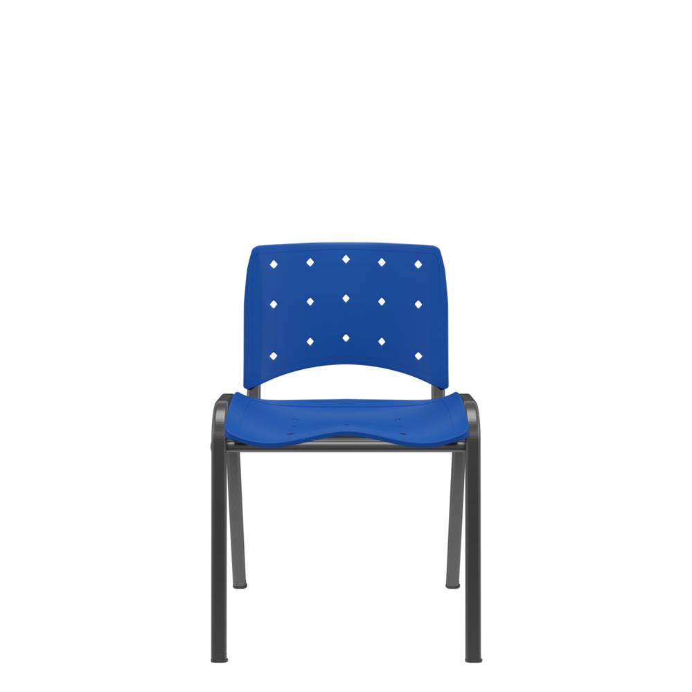 Cadeira Plaxmetal Ergoplax Fixa Secretaria Azul 1210