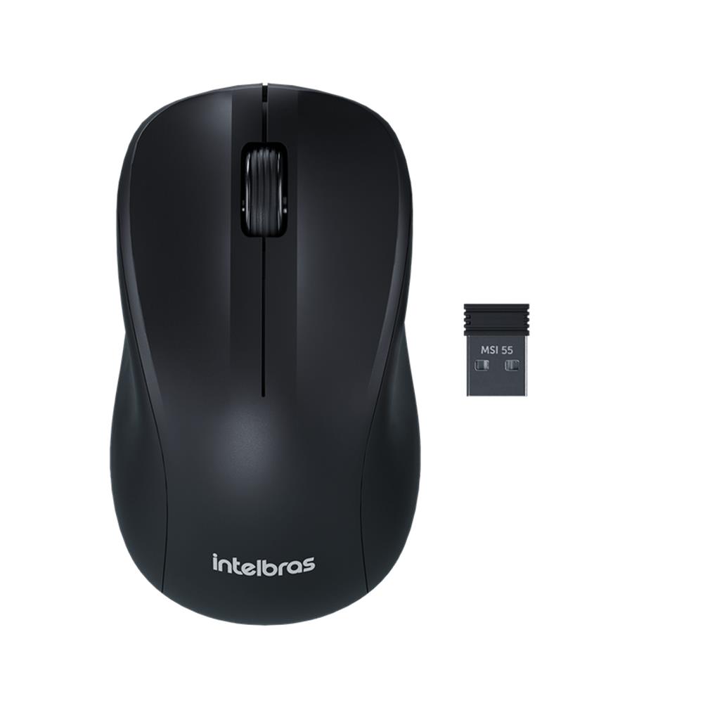 Mouse Intelbras Msi50 -sem Fio Preto Blister