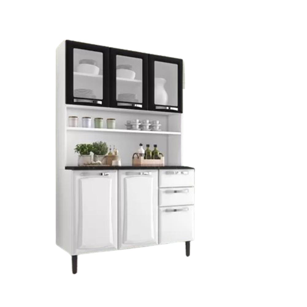 Armario Itatiaia Pratika -120 6pt 3vd 2gv Bra/pto