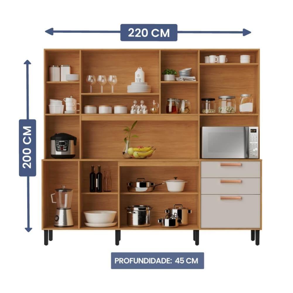 Imagem do produto Armario Itatiaia 220 8pt 1vd 3gv Napoles Cnm/ofw