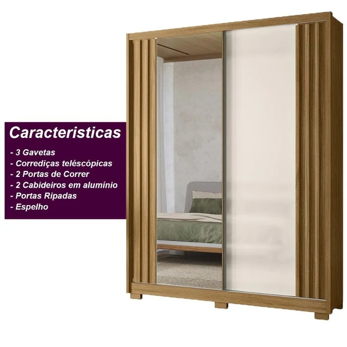 Imagem do produto Roupeiro Moval Colorado Pt Correr C Esp Freijo/off/w 2.30 X 1,76 X0,52