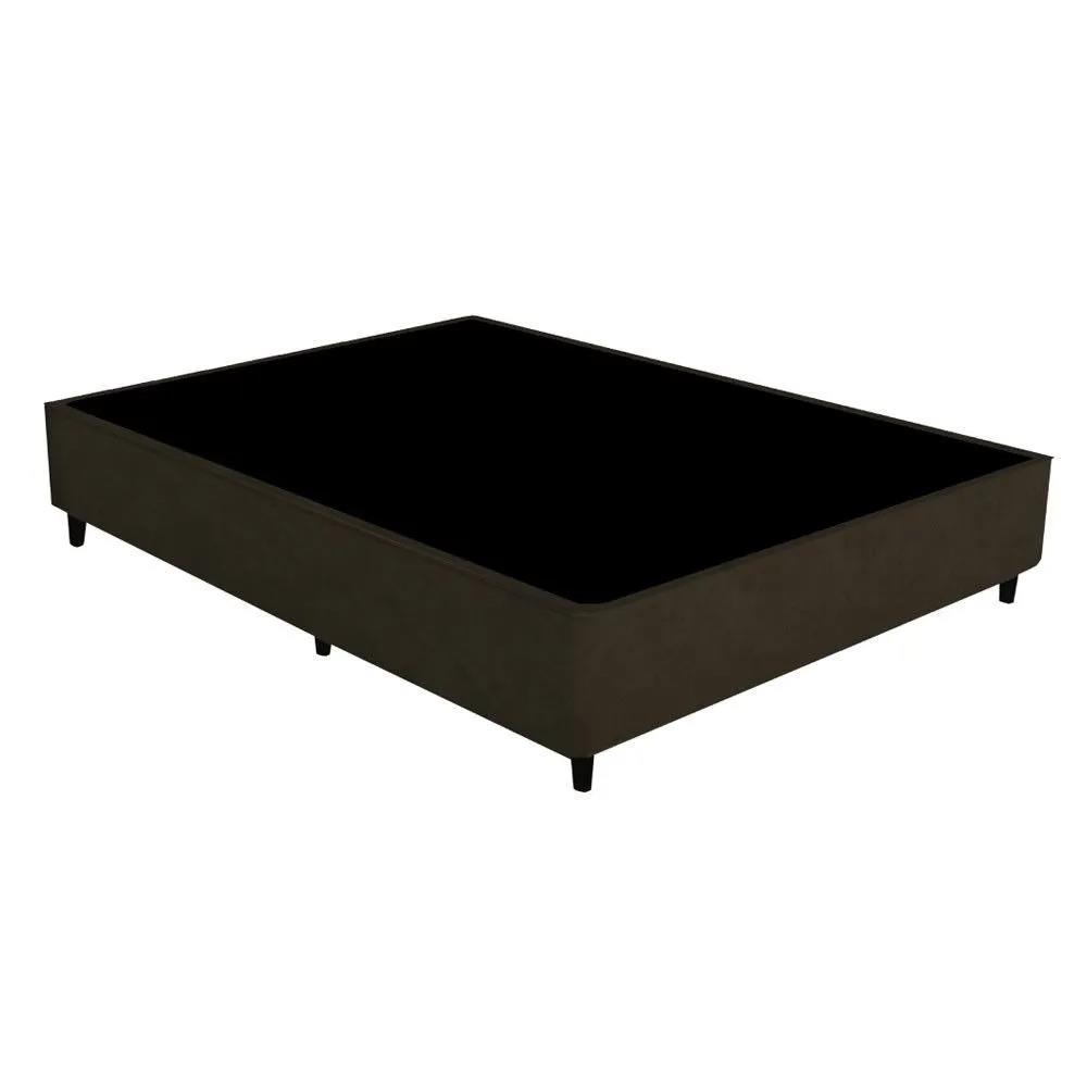 Base Box Gazin Universal Convencional 79x198 Suede Marrom/Bege Liso