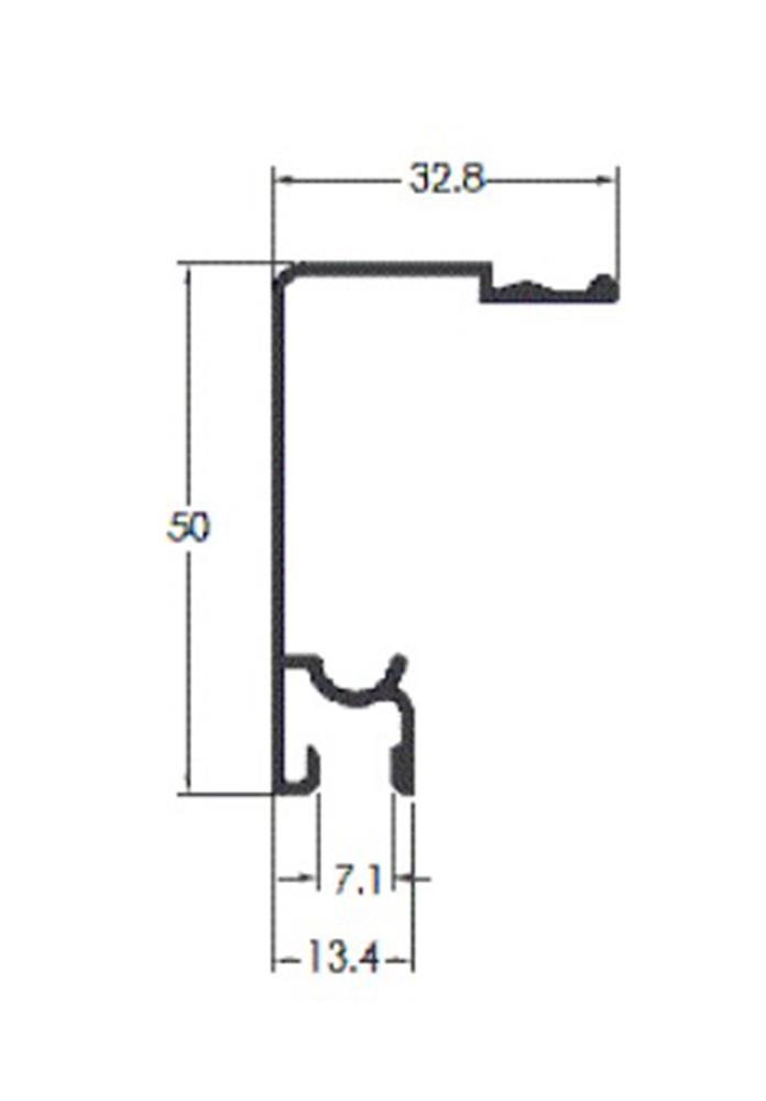 Perfil Hyspex Trilho Sup.s/escova 6mm 72474 Bco