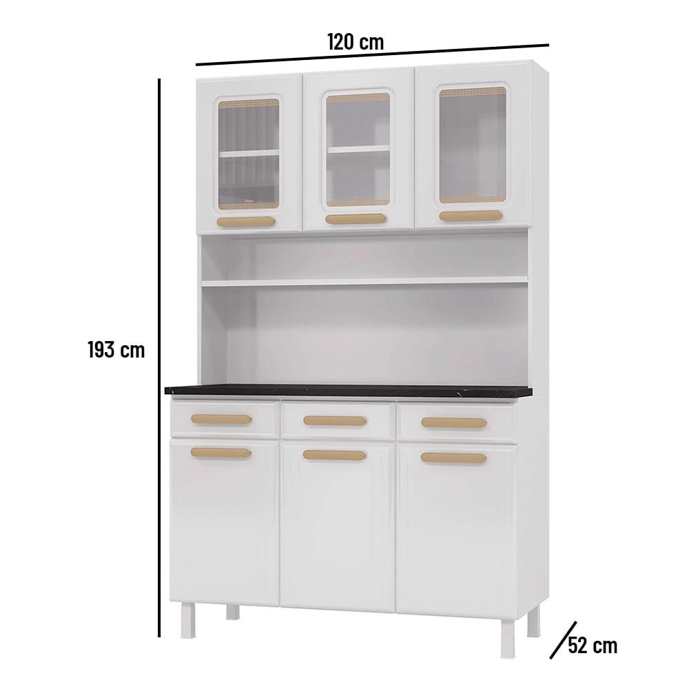 Imagem do produto Armario Telasul Agata Triplo 3gv 3p C/v Branco