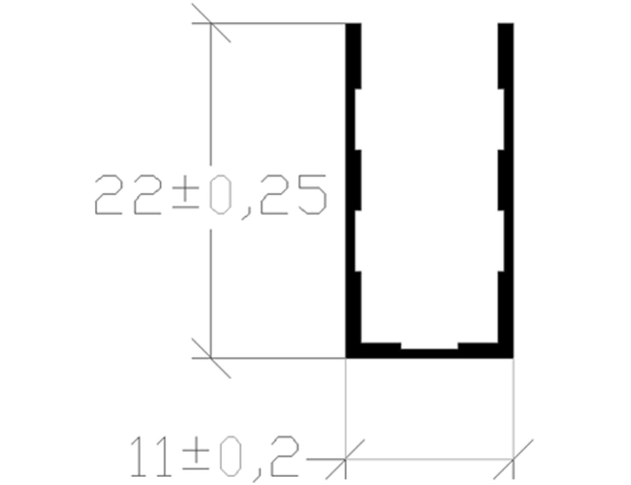 Perfil Hispex Guia Sup.fris.portao Pu Bco 70025 22 X 11,